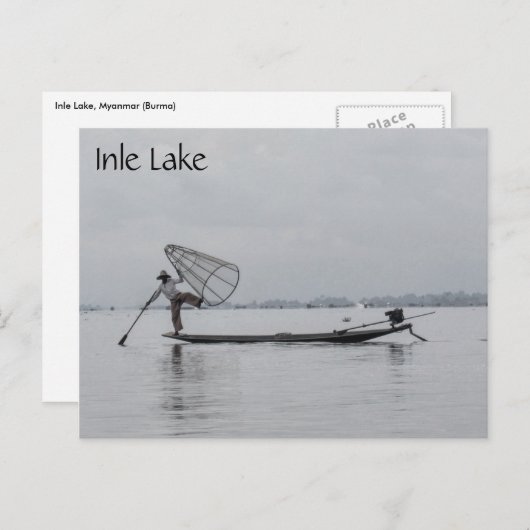 visserij op het inktmeer briefkaart (Voorkant / Achterkant)