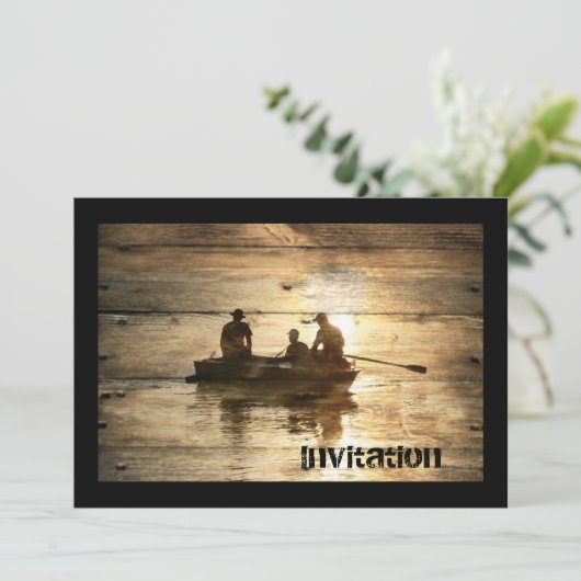 Visserij op kanoevers van het meer van het primair kaart (Staand voorkant)