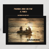 Visserij op kanoevers van het meer van het primair kaart (Voorkant / Achterkant)