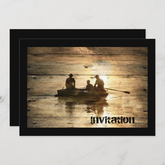 Visserij op kanoevers van het meer van het primair kaart (Voorkant / Achterkant)