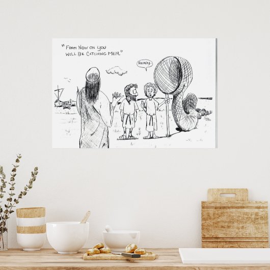 visserij op mannen poster (Keuken)
