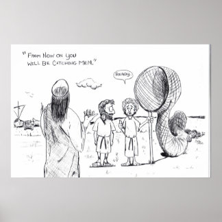visserij op mannen poster
