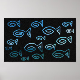 Visserij op Zee en Sky Poster