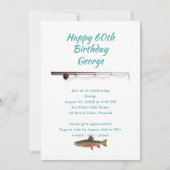 Visserij Pensioenfeest Forel Vis Uitnodiging (Voorkant)