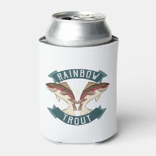 Visserij regenboogforel blikjeskoeler (Blikje Voorkant)