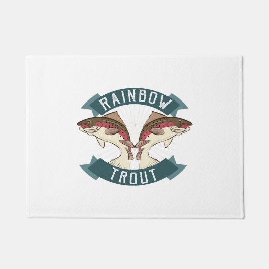Visserij regenboogforel deurmat (Voorkant)