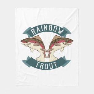 Visserij regenboogforel fleece deken
