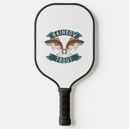Visserij regenboogforel pickleball paddle (Voorkant)