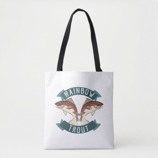 Visserij regenboogforel tote bag (Voorkant)