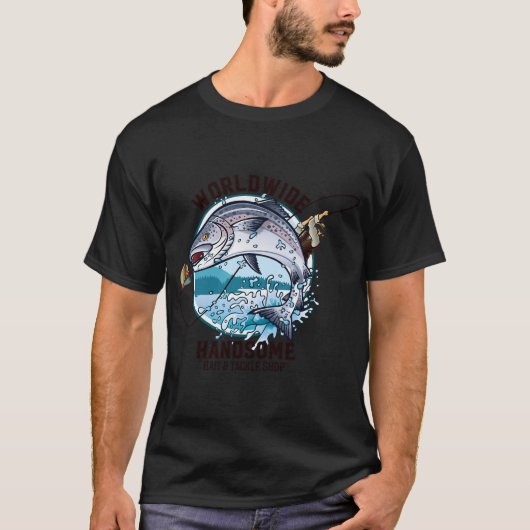 Visserij Teken en Icoon T-shirt (Voorkant)