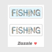 Visserij Tekst Sticker (Vel)