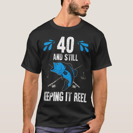 Visserij Verjaardag Echt T-shirt (Voorkant)