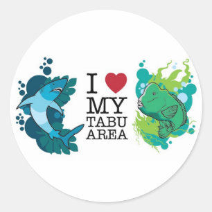 visserijbeheer, fiji-Stickers Ronde Sticker