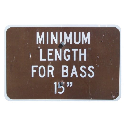 Visserijbord, minimale lengte baars magneet (Horizontaal)