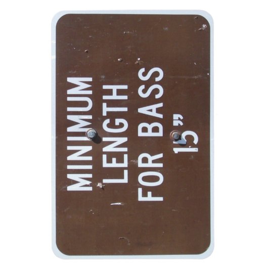 Visserijbord, minimale lengte baars magneet (Verticaal)