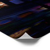 Visserijbordje 's nachts poster (Hoek)