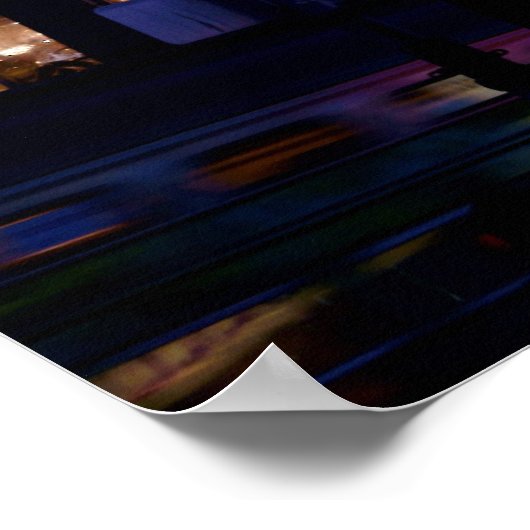 Visserijbordje 's nachts poster (Hoek)