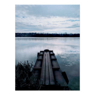 Visserijbrug van de Dnieper met riet Perfect Poster