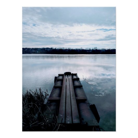 Visserijbrug van de Dnieper met riet Perfect Poster (Voorkant)