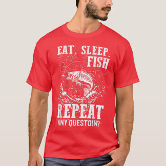 VisserijEat Slaapstand Vissen Herhalen Vissers T-shirt