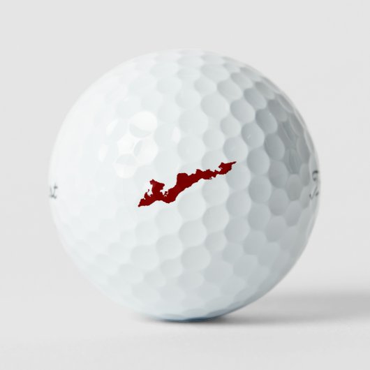Visserijeiland Classic Logo Golf Balls - Rood Golfballen (Voorkant)