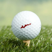 Visserijeiland Classic Logo Golf Balls - Rood Golfballen (Insitu Shirt)