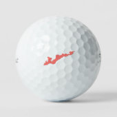 Visserijeiland Classic Logo Golf Balls - Roze Golfballen (Voorkant)