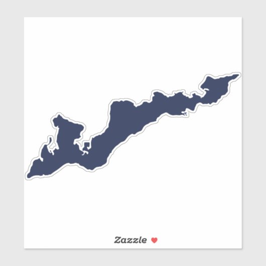 Visserijeiland Silhouette Decal Sticker - Blauw (Vel)