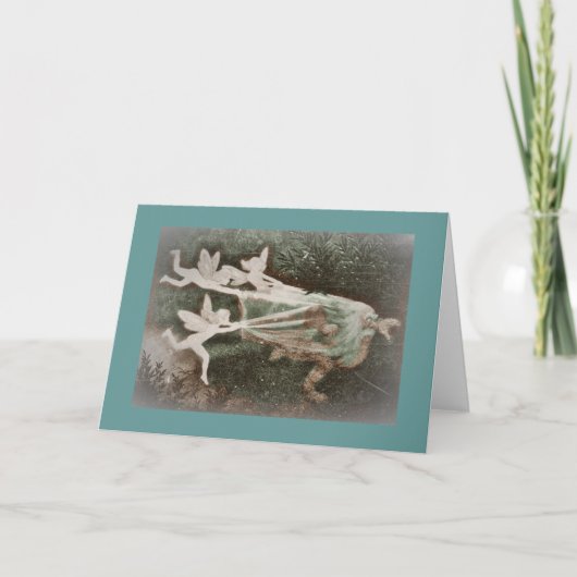 Visserijen op zee (gnome) feestdagen kaart (Voorkant)