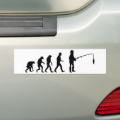visserijevolutie bumpersticker (Op auto)