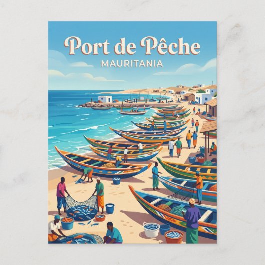 Visserijhaven Mauritanië Briefkaart (Voorkant)
