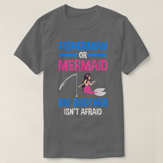 Visserijman of Mermaid Big Brother T-shirt (Design voorkant)
