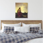 Visserijmannen rouwen op de strand canvas afdruk (Insitu (Slaapkamer))