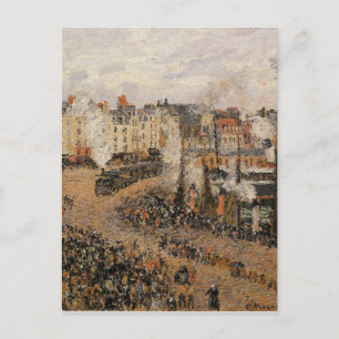 Visserijmarkt Dieppe door Camille Pissarro Briefkaart