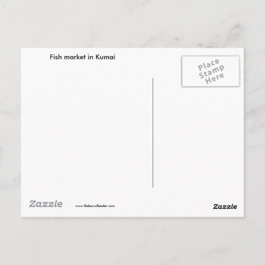 Visserijmarkt Kalimantan bij Pangkalanbun Briefkaart (Achterkant)