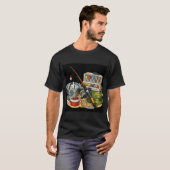 visserijmaterialen en verse vis t-shirt (Voorkant volledig)