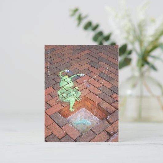 visserijsluggo briefkaart (Staand voorkant)