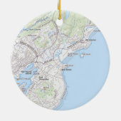 Visserijstad Gloucester MA Ornament (Achterkant)