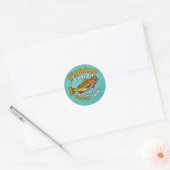 Visserijtherapie: De sport die heelt Ronde Sticker (Envelop)