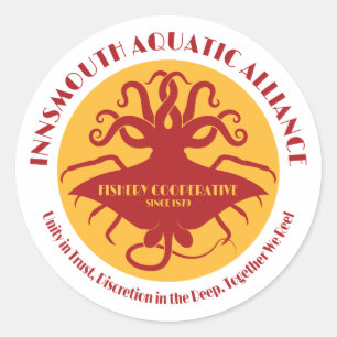 Visserijunie van de Aquatic Alliance van Innsmouth Ronde Sticker