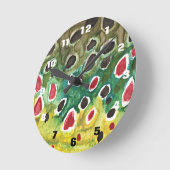 Visserijvissers met bruine forel ronde klok (Hoek)