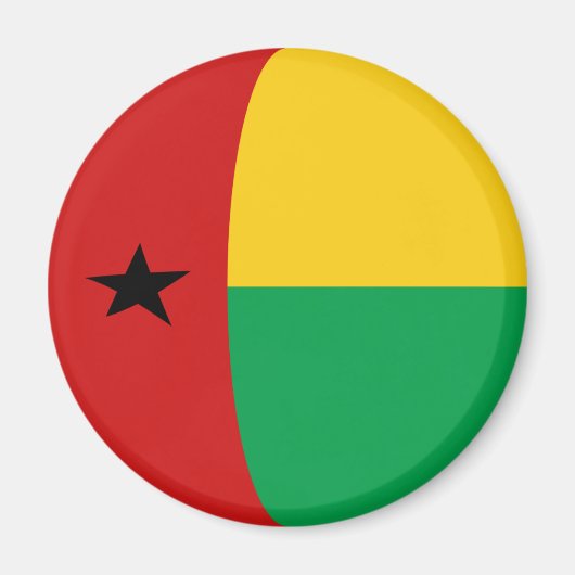 Visserijvlag Magnet van Guinee-Bissau (Voorkant)