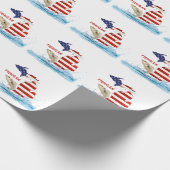 Visserijvlag met vis in water cadeaupapier (Hoek)