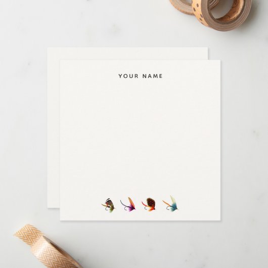 Visserijvliegen Notitiekaartje (Voorkant / Achterkant in situ)