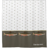 Visserijvloot, kustvisserij en forel douchegordijn (Voorkant)