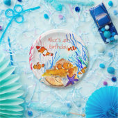 Visserijzee onder het Zee van het zeebekken Papieren Bordje (Feest)