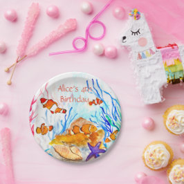 Visserijzee onder het Zee van het zeebekken Papieren Bordje