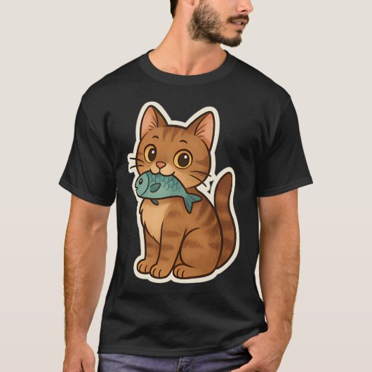 Visserkat T-shirt (Voorkant)