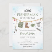 Visserman baby shower uitnodiging (Voorkant)
