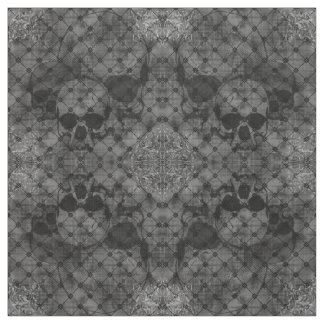 Vissernet Damask Skulls Gothic Stof